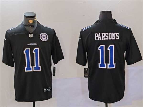 Men%27s Dallas Cowboys #11 Micah Parsons Black Throwback With Patch Vapor Untouchable Limited Football Stitched Jersey